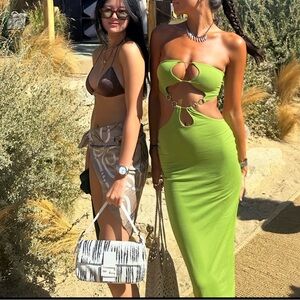 Green Cutout Maxi Dress